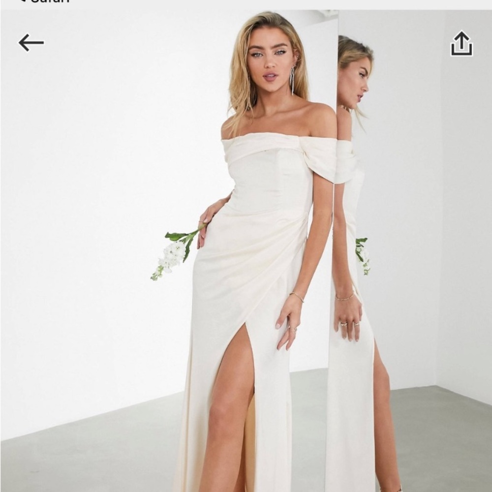 NWT ASOS WHITE BRIDAL DRESS - Picture 5 of 5